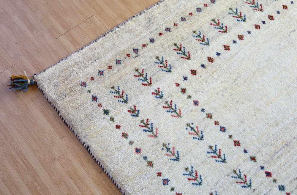 ギャッベ　イラン産　201×146cm　cg21617　部分写真