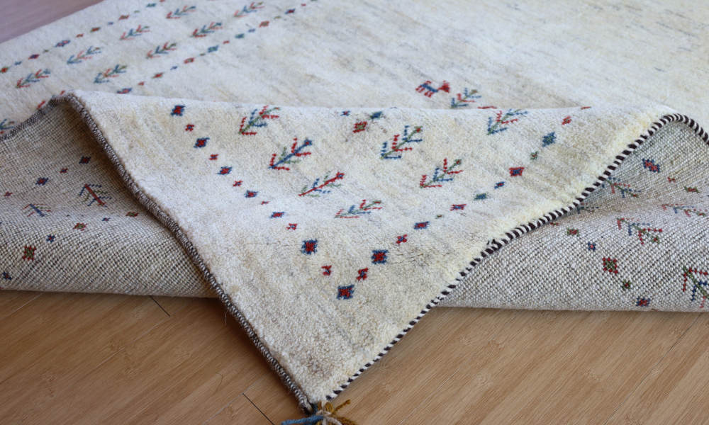 ギャッベ　イラン産　201×146cm　cg21617　モチーフのアップ