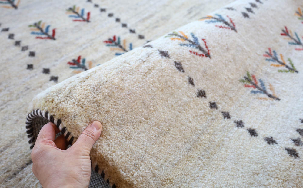 ギャッベ　イラン産　253×208cm　cg21618　毛足の表情や質感