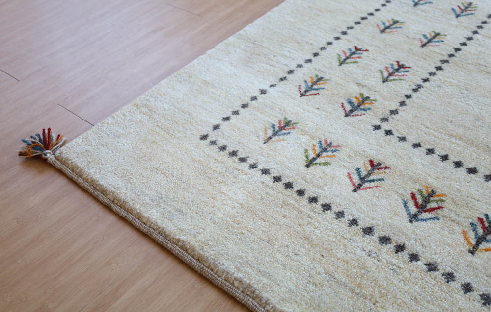 ギャッベ　イラン産　253×208cm　cg21618　毛足の表情や質感