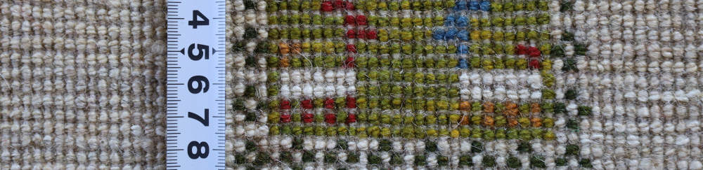 ギャッベ　イラン産　248×174cm　cg21622　裏面の織り目の様子