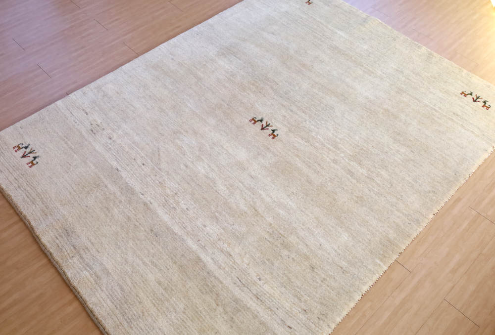 ペルシャギャッベ 　228×173cm　cg21624　全体を上から見たところ