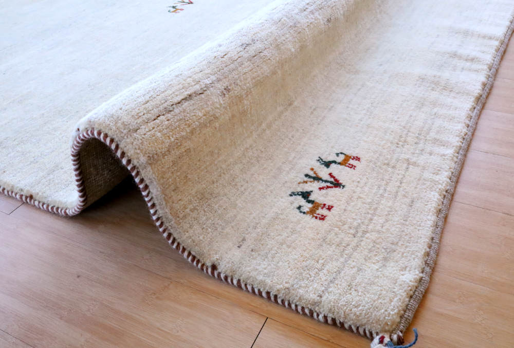 ペルシャギャッベ 　228×173cm　cg21624　毛足の表情や質感