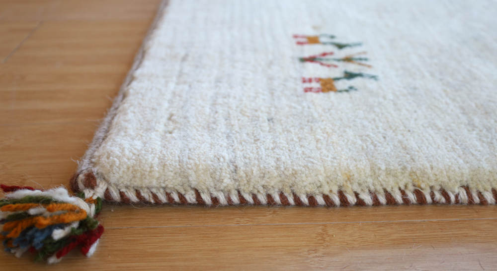 ペルシャギャッベ 　228×173cm　cg21624　毛足の表情や質感