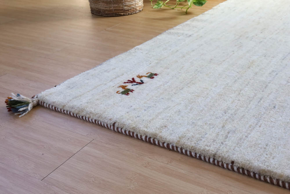 ギャッベ　イラン産　232×173cm　cg21625　部分写真