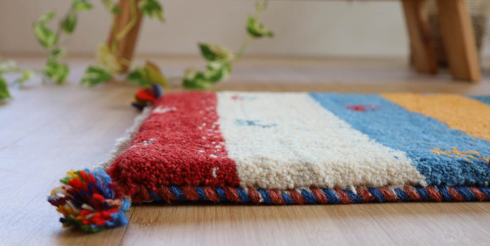 ギャッベ　123×40cm　縞模様