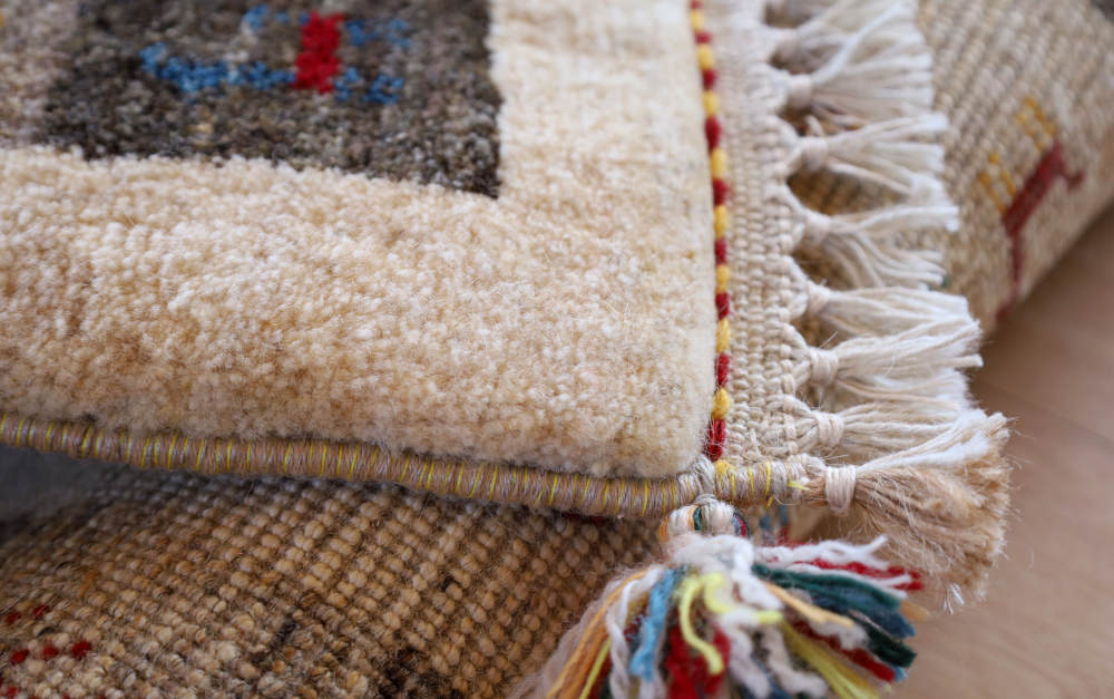 ギャッベ　160×54cm　ナチュラル・樹木