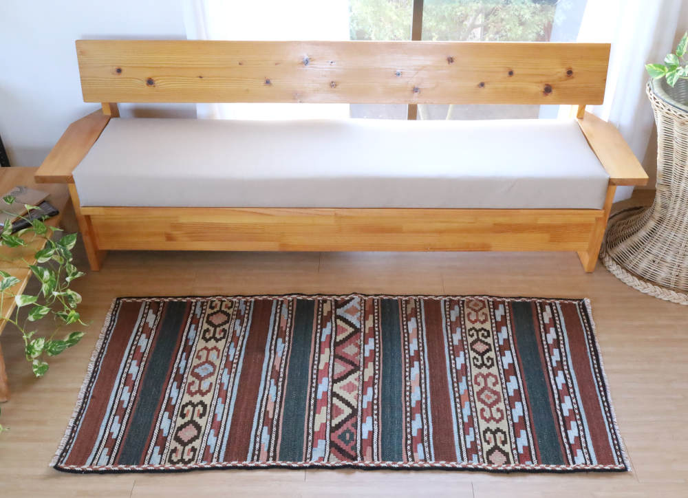 オールドキリム　イラン・アゼルバイジャン地方産　約166×74cm