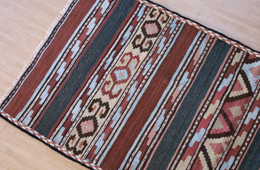 オールドキリム　イラン・アゼルバイジャン地方産　約166×74cm