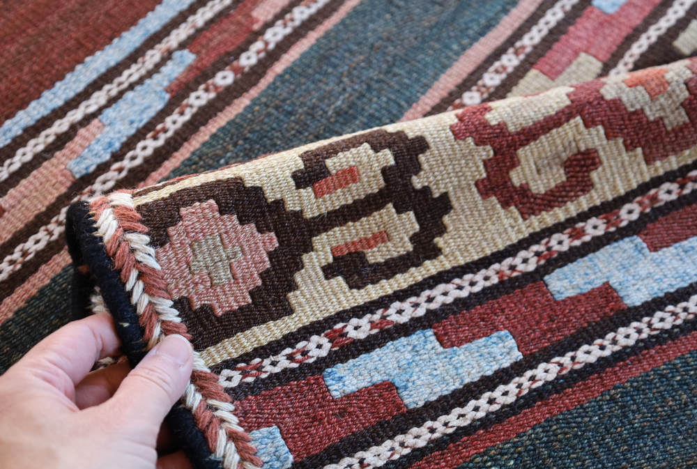 オールドキリム　イラン・アゼルバイジャン地方産　約166×74cm