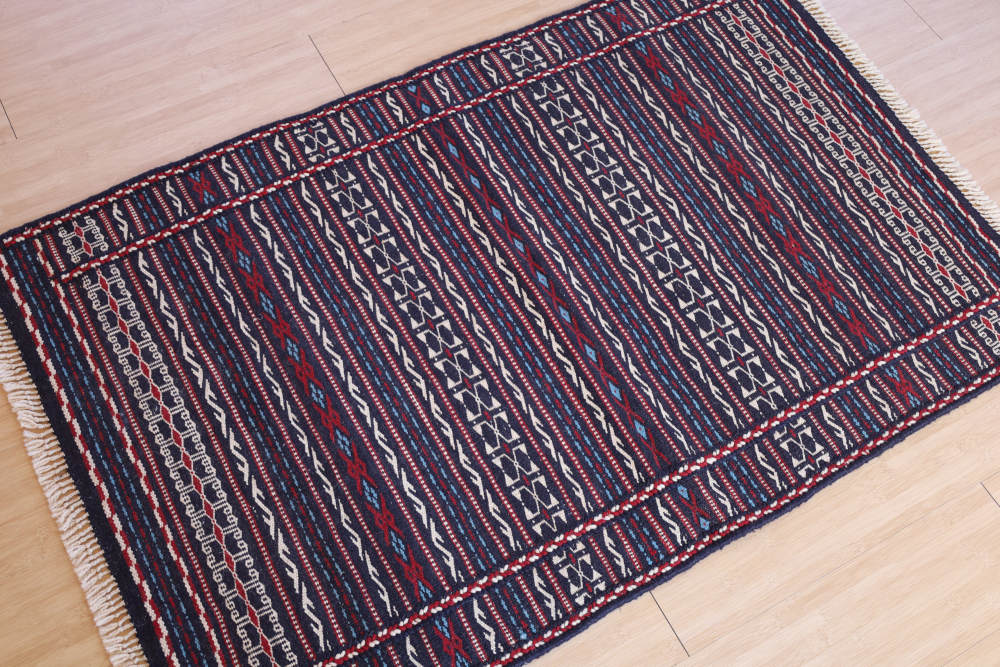 キリム玄関マット　イラン・カラート産　129×84cm 部分画像1