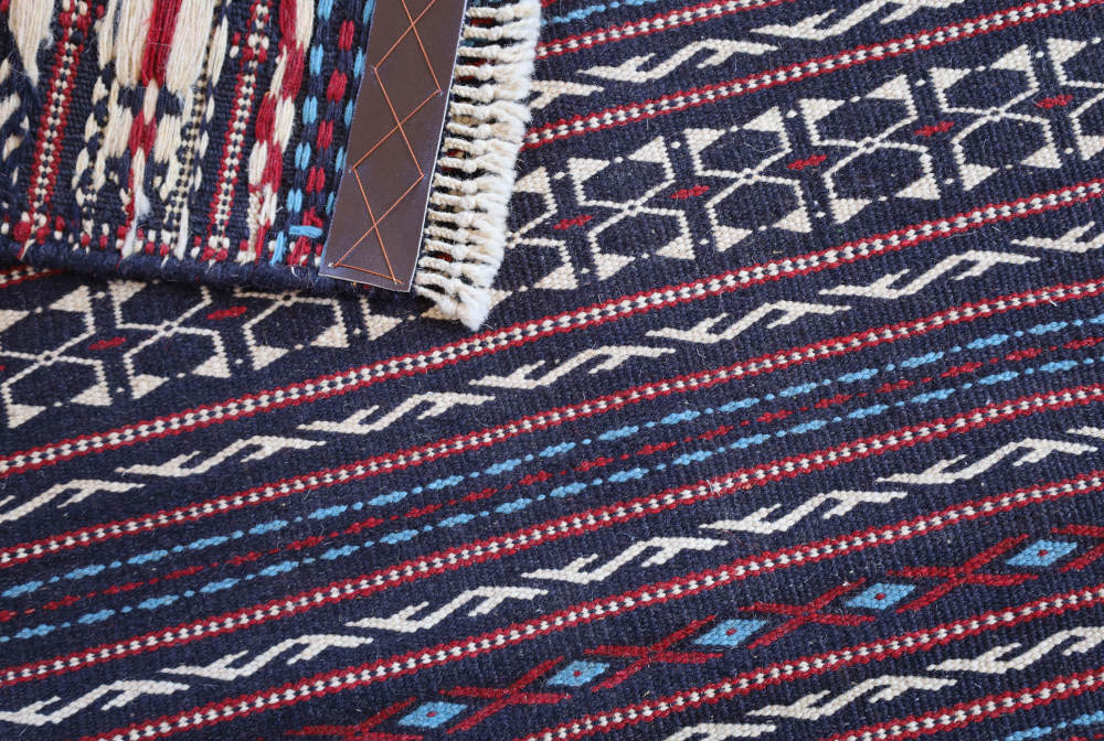 キリム玄関マット　イラン・カラート産　129×84cm 部分画像3