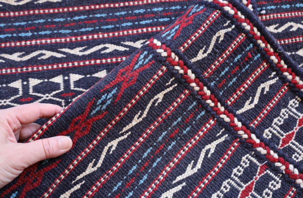 キリム玄関マット　イラン・カラート産　129×84cm 部分画像4
