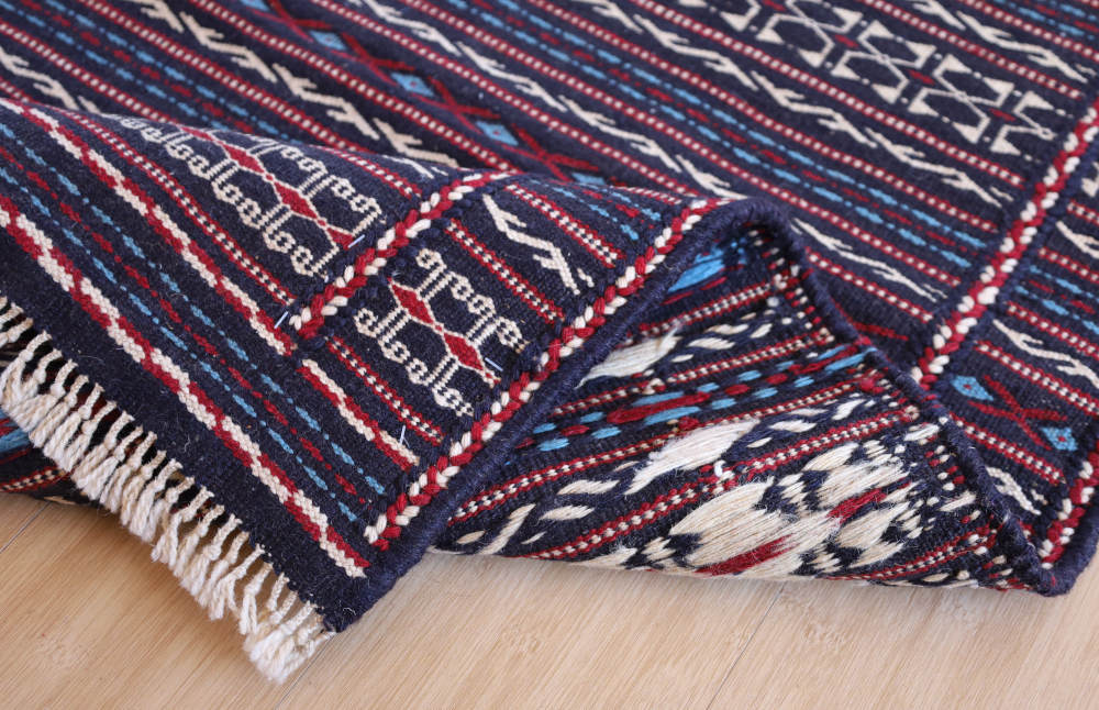 キリム玄関マット　イラン・カラート産　129×84cm 部分画像5