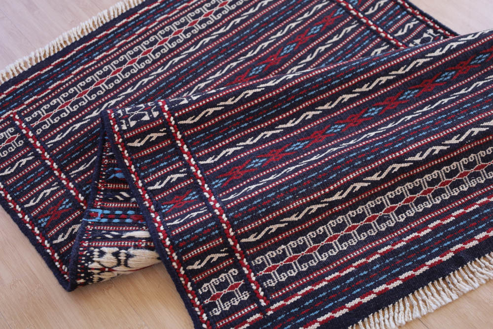 キリム玄関マット　イラン・カラート産　129×84cm 部分画像6