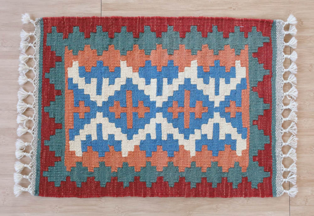  ミニキリム　シーラーズ産　k19115