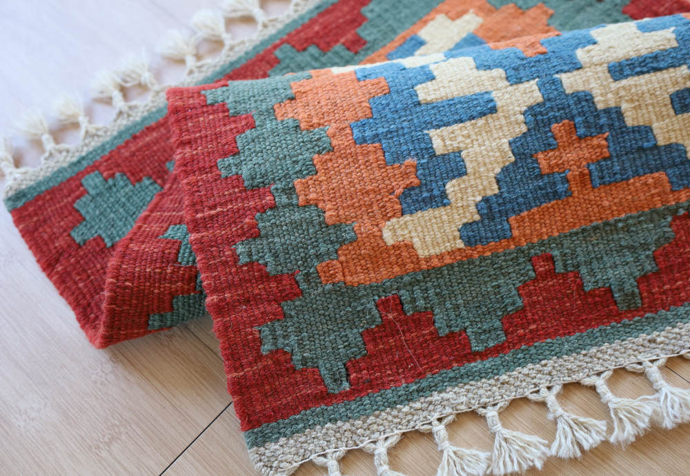  ミニキリム　シーラーズ産　k19115