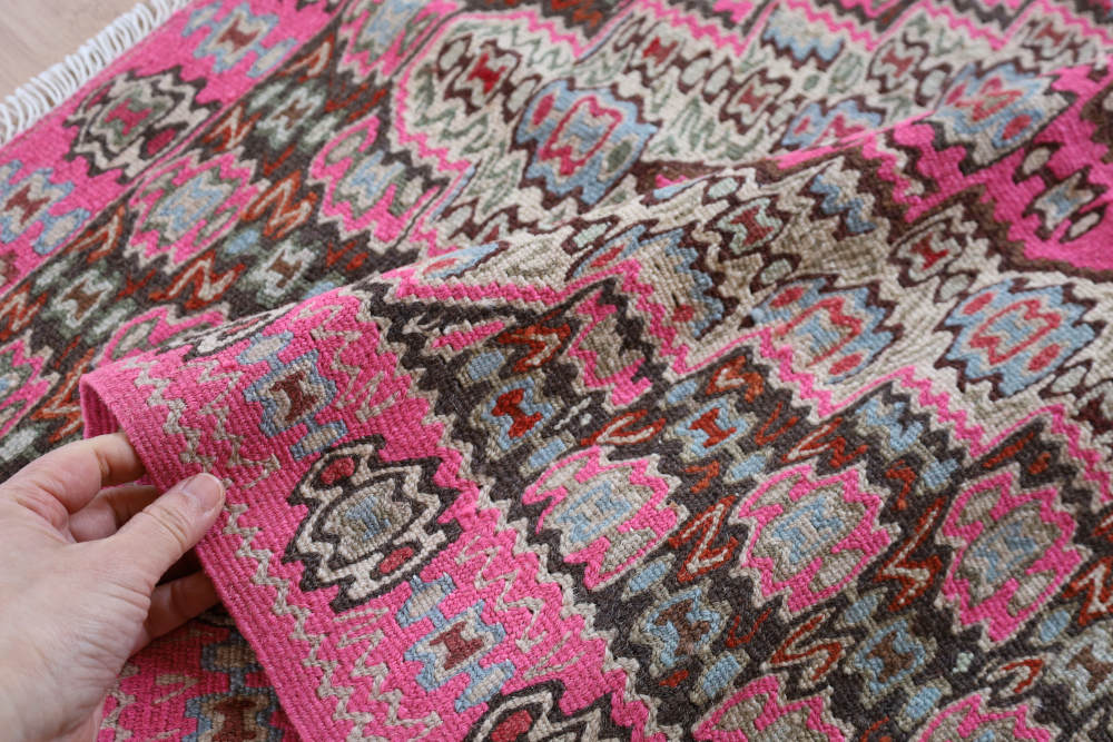 キリム玄関マット　イラン・セネ産　98×79cm 部分画像6