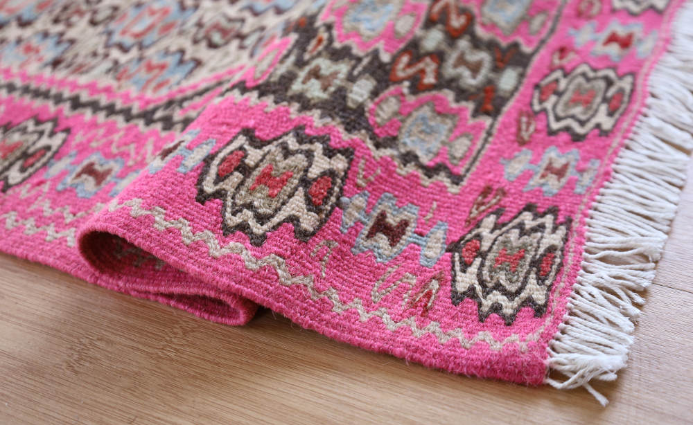 キリム玄関マット　イラン・セネ産　98×79cm 部分画像6