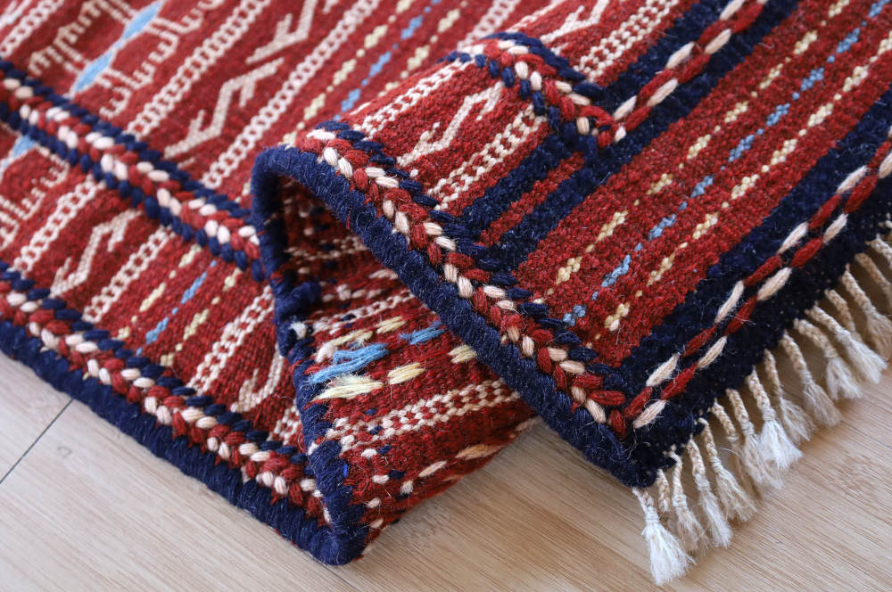 キリム玄関マット　イラン・カラート産　129×83cm 部分画像6