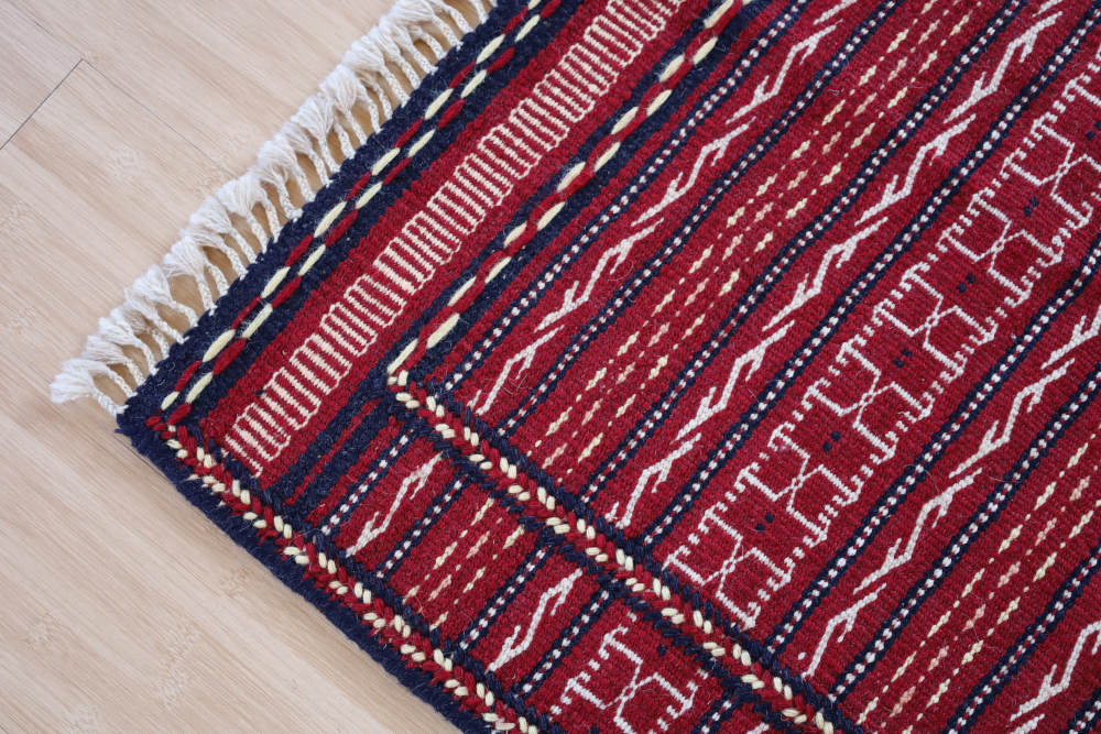 キリム玄関マット　イラン・カラート産　126×81cm 部分画像2