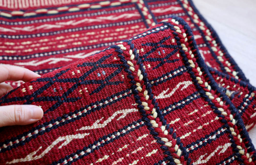 キリム玄関マット　イラン・カラート産　126×81cm 部分画像4