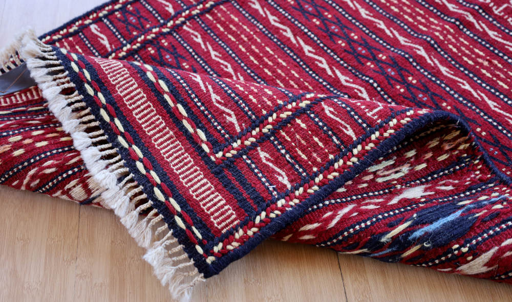 キリム玄関マット　イラン・カラート産　126×81cm 部分画像5