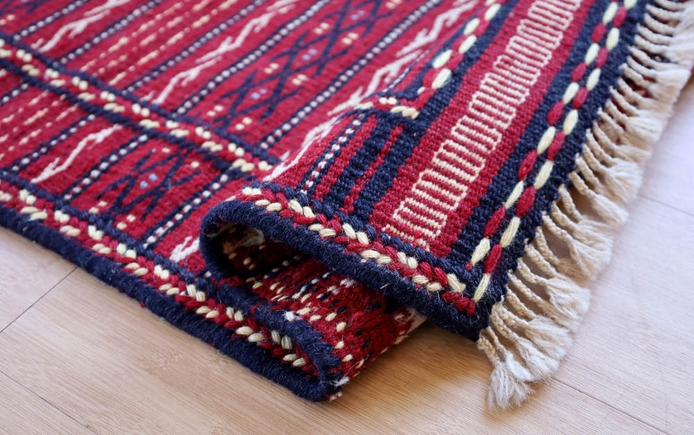 キリム玄関マット　イラン・カラート産　126×81cm 部分画像6