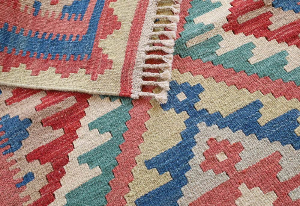 キリム玄関マット　イラン・シーラーズ産　121×78cm 部分画像3