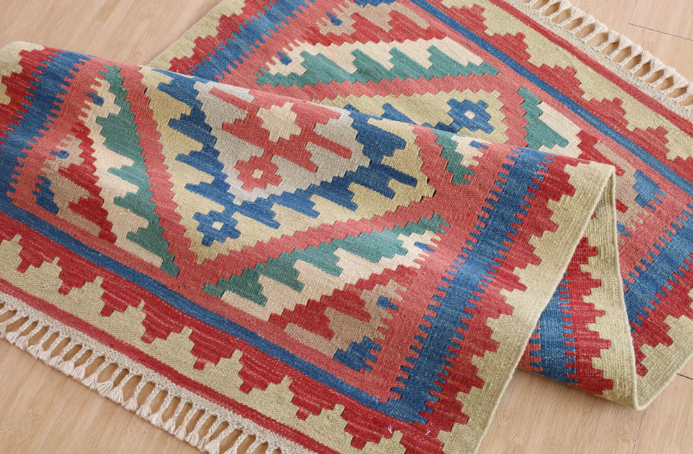 キリム玄関マット　イラン・シーラーズ産　121×78cm 部分画像6