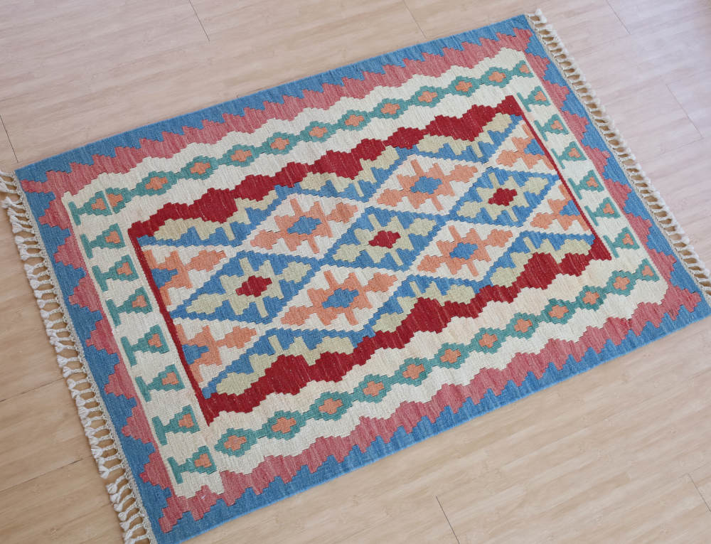 キリム玄関マット　イラン・シーラーズ産　118×80cm 部分画像1