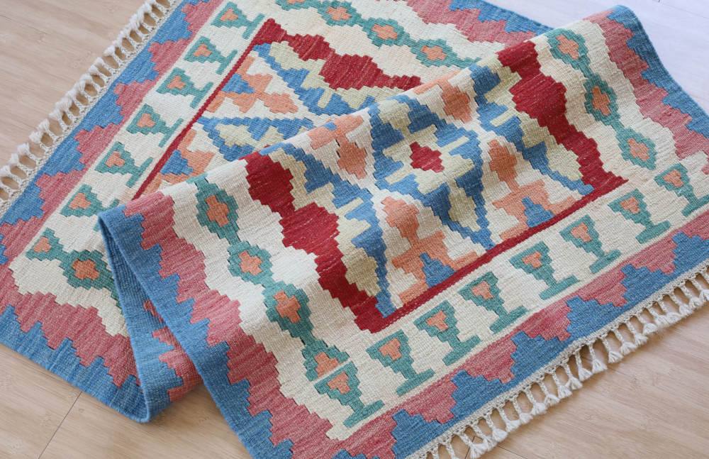 キリム玄関マット　イラン・シーラーズ産　118×80cm 部分画像6