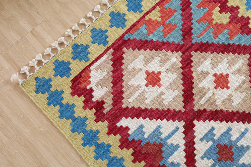キリム玄関マット　イラン・シーラーズ産　119×82cm 部分画像2