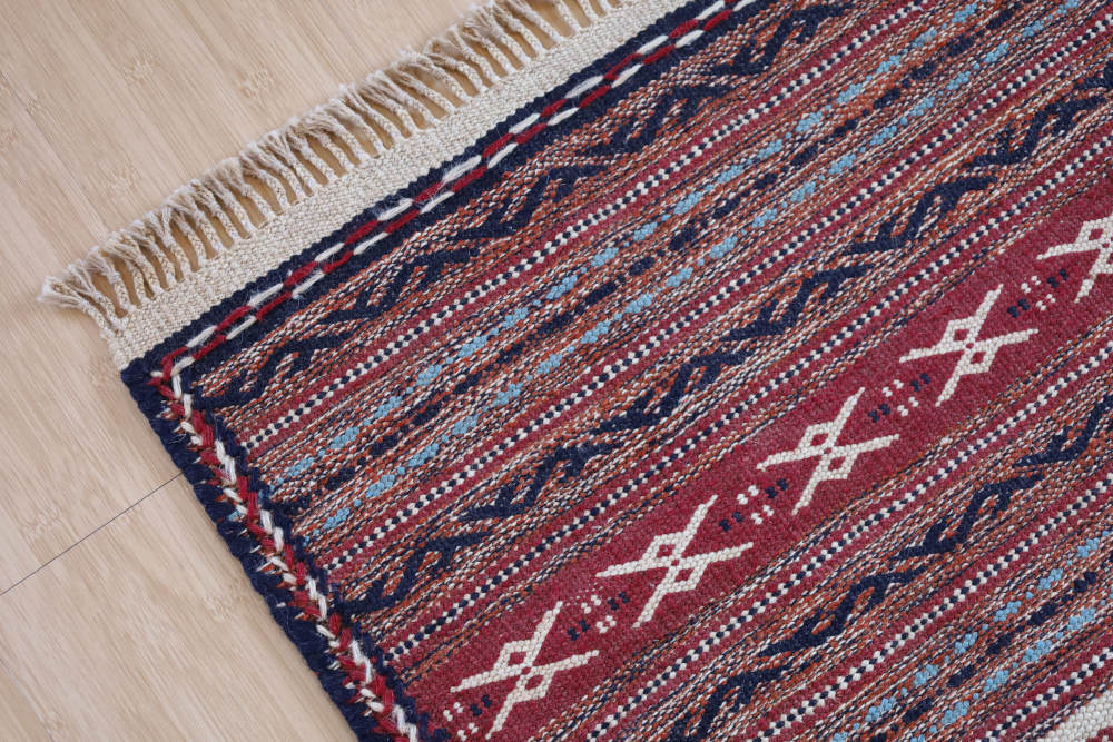 キリム玄関マット　イラン・カラート産　90×57cm 部分画像2