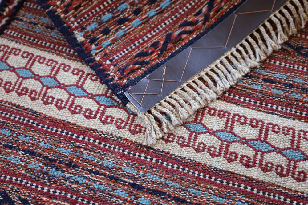 キリム玄関マット　イラン・カラート産　90×57cm 部分画像3