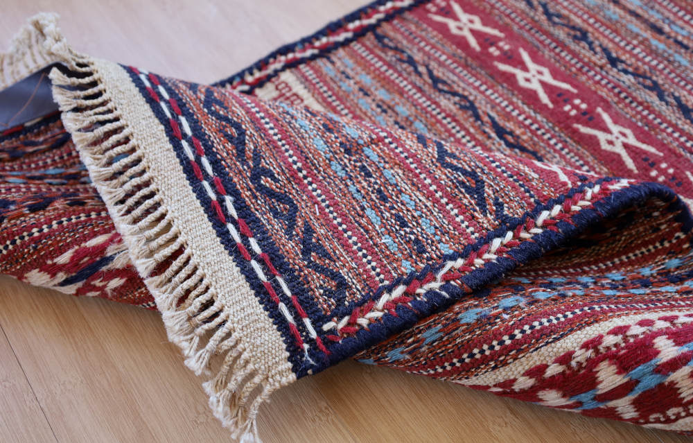 キリム玄関マット　イラン・カラート産　90×57cm 部分画像5