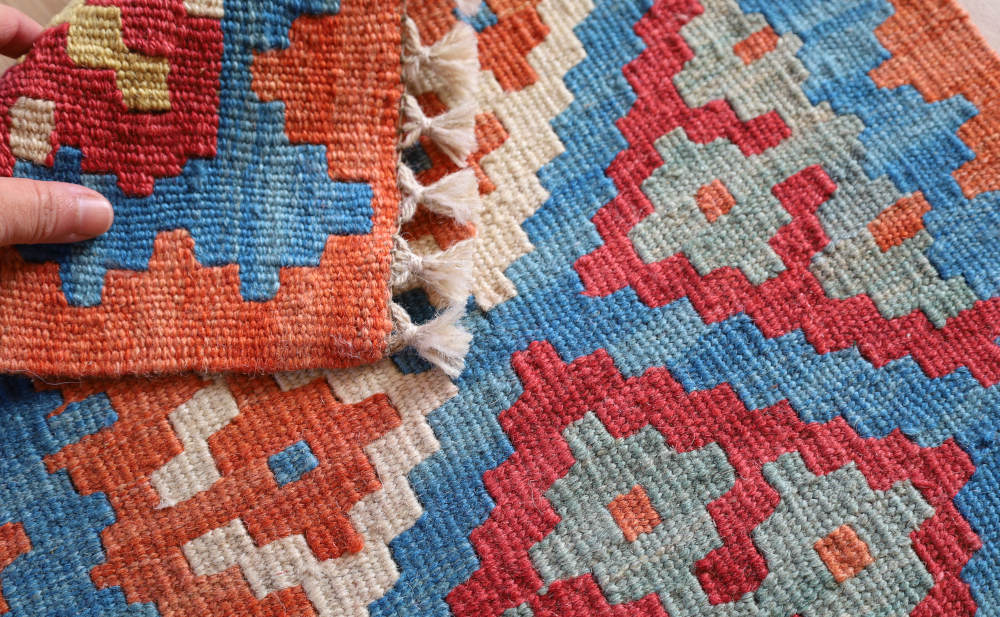  ミニキリム　シーラーズ産　k21507