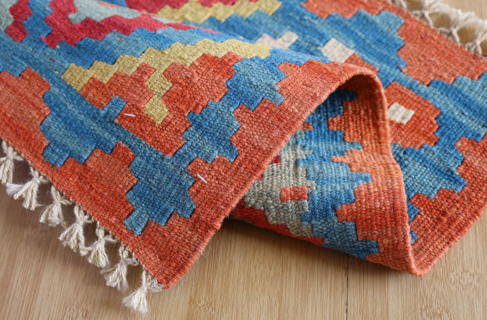  ミニキリム　シーラーズ産　k21507