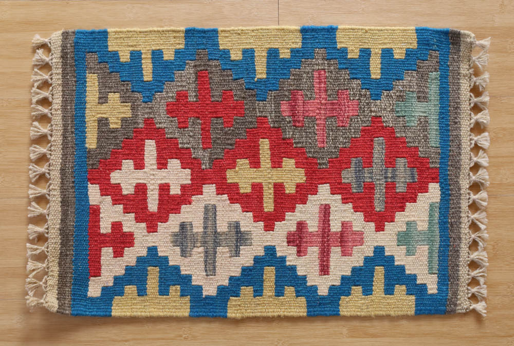  ミニキリム　シーラーズ産　k21508