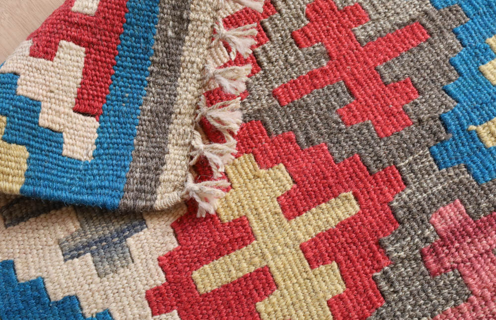  ミニキリム　シーラーズ産　k21508