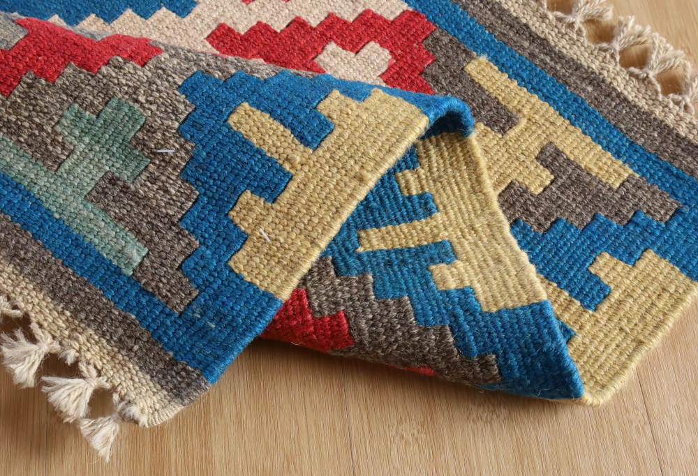  ミニキリム　シーラーズ産　k21508