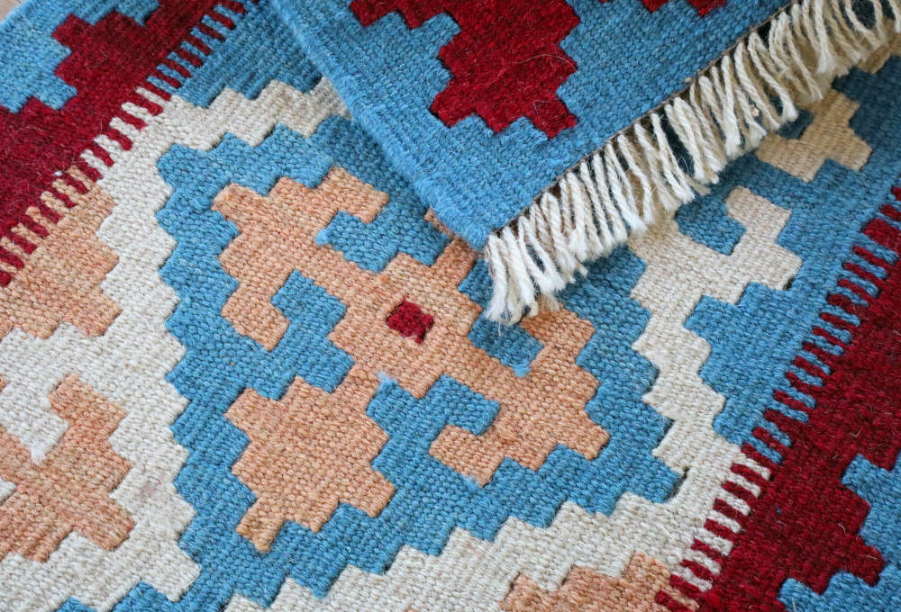  ミニキリム　シーラーズ産　k21513