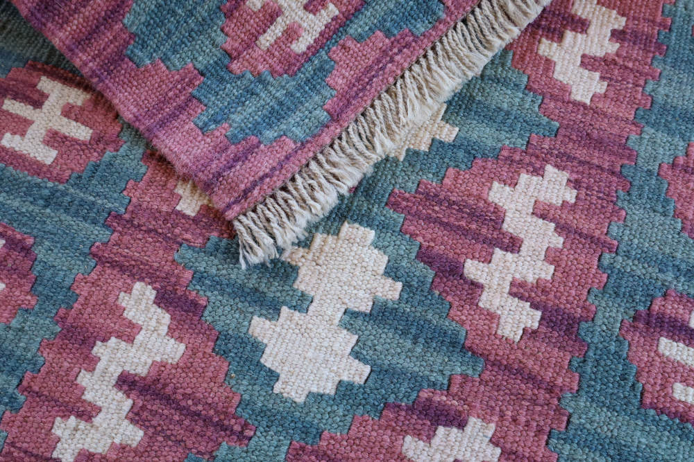 キリム玄関マット　イラン・シーラーズ産　90×66cm 部分画像3