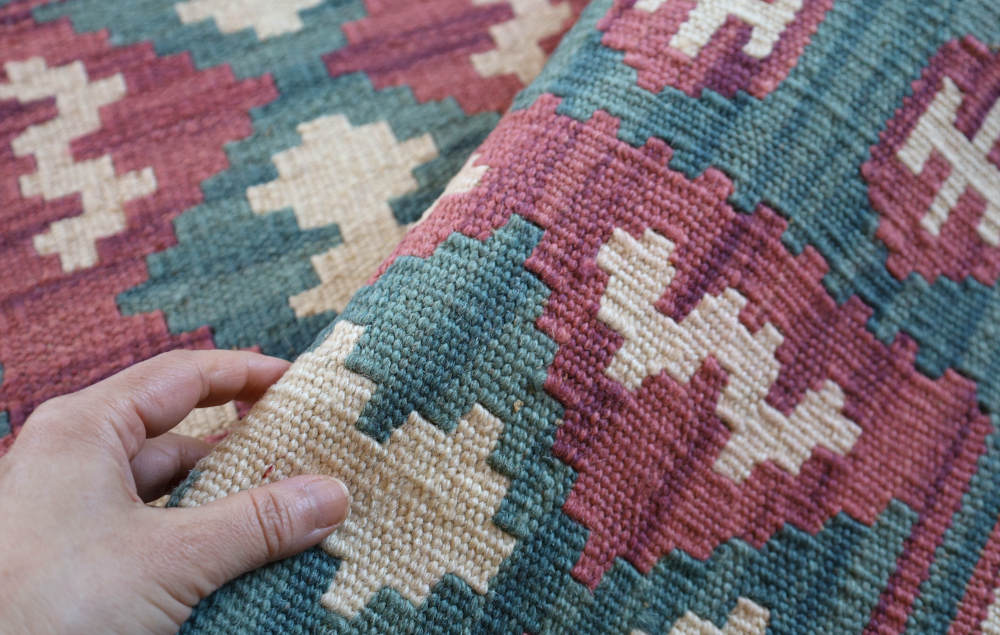 キリム玄関マット　イラン・シーラーズ産　90×66cm 部分画像4