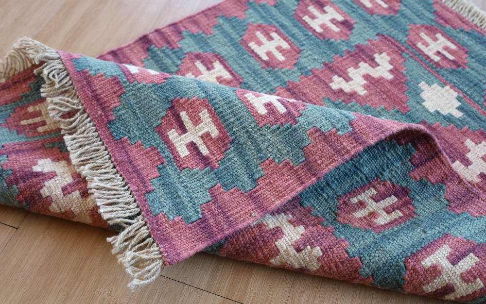 キリム玄関マット　イラン・シーラーズ産　90×66cm 部分画像5