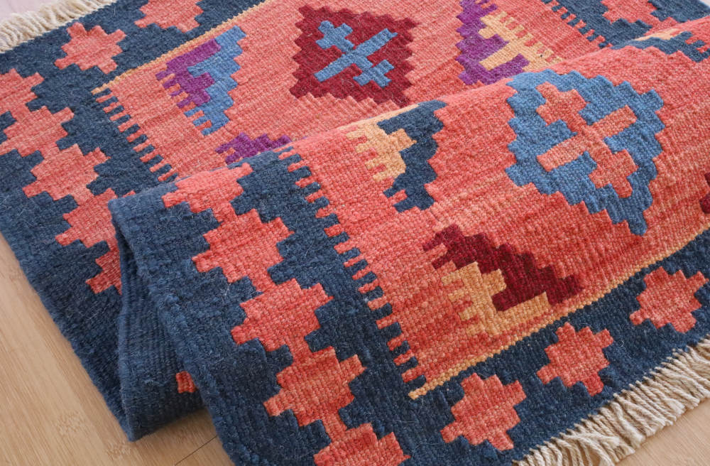 キリム玄関マット　イラン・シーラーズ産　92×65cm 部分画像5