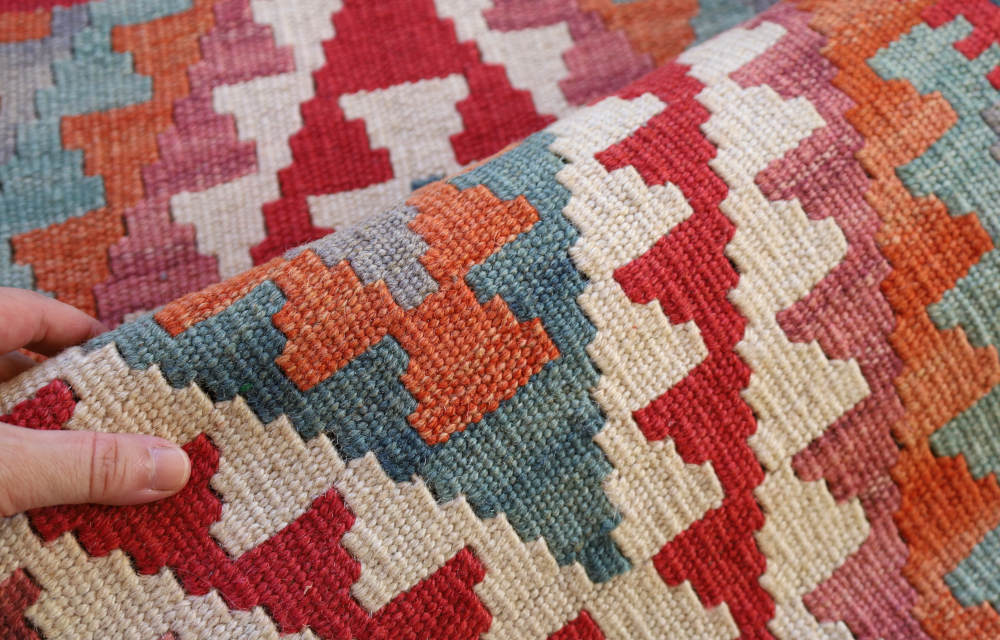 キリム玄関マット　イラン・シーラーズ産　90×63cm 部分画像4