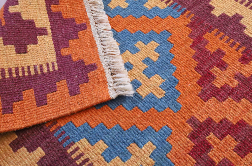 キリム玄関マット　イラン・シーラーズ産　100×64cm 部分画像3