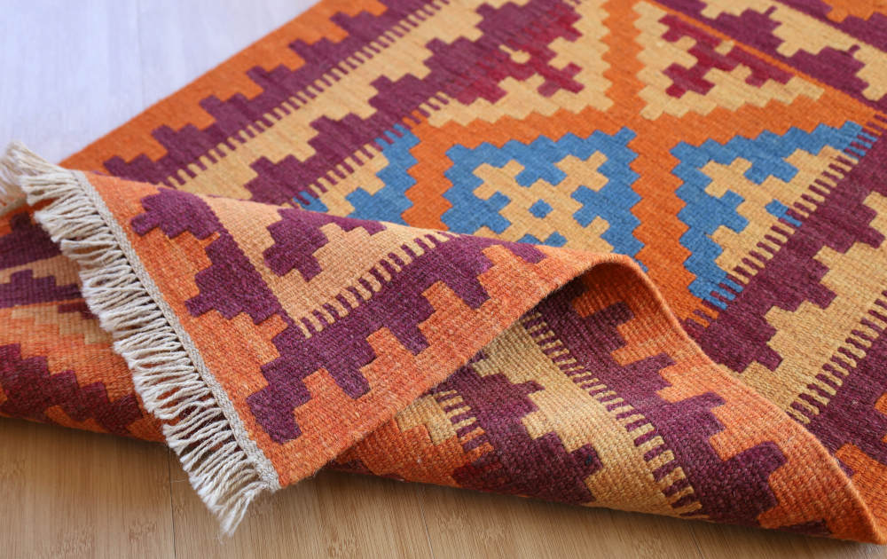 キリム玄関マット　イラン・シーラーズ産　100×64cm 部分画像5