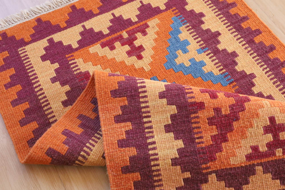 キリム玄関マット　イラン・シーラーズ産　100×64cm 部分画像4